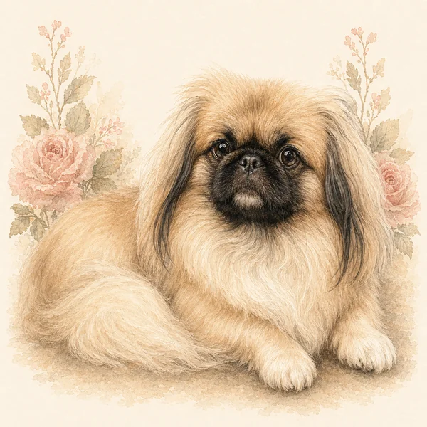 Honey — Pekingese illustration