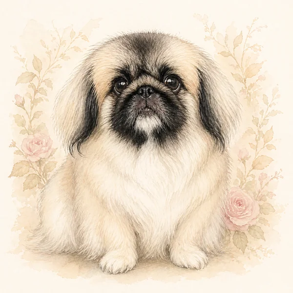 Jenny — Pekingese illustration