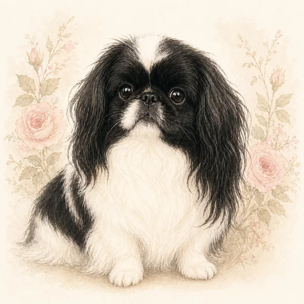 Piano — Pekingese illustration