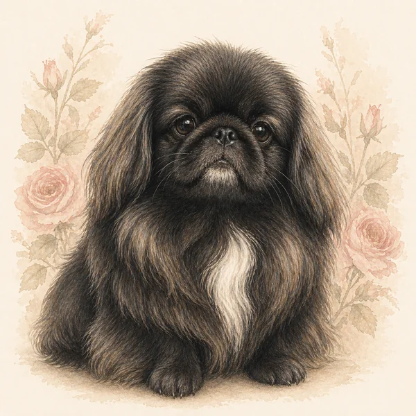 Zebra — Pekingese illustration