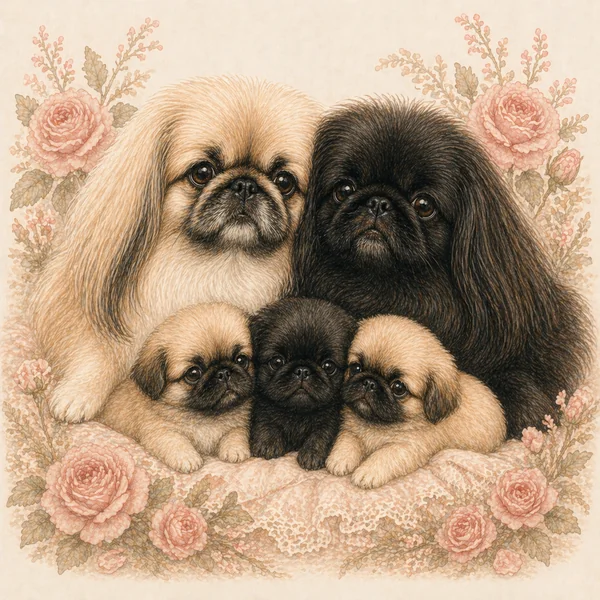 Breeding — Pekingese illustration