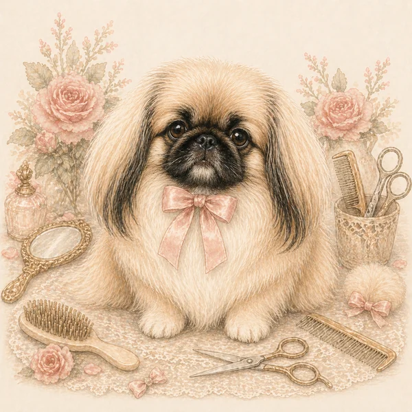 Trimming — Pekingese illustration